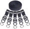 Swpeet 30 Stück flache, robuste, doppelt verstellbare Kunststoffschnallen, silber, 15 mm