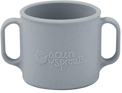 green sprouts - Silicone Learning Cup - Grey