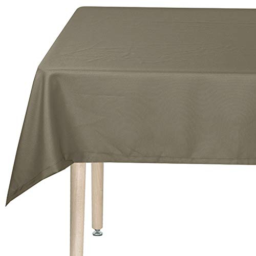 Laneetal Tischdecke Wasserabweisend Tischdecke Lotuseffekt Tischtücher Tafeldecke abwaschbar wasserdicht schmutzabweisend Eckig Taupe 130x280 cm