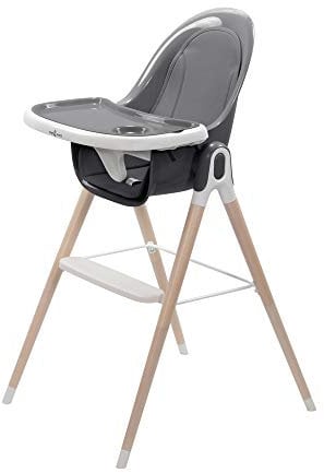 Engel & Storch 2in1 Babyhochstuhl ARTO Kinderhochstuhl Babystuhl Hochstuhl Essstuhl Kombihochstuhl - Dunkelgrau