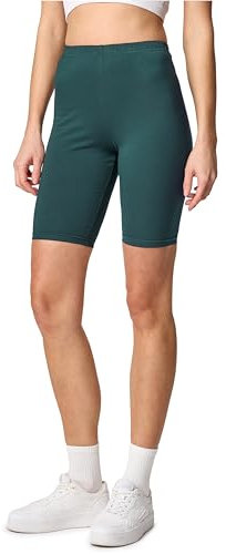 Merry Style Damen Sport Leggings kurz Sportleggings Radlerhose Sporthose aus Baumwolle MS10-200 (Smaragdgrün, M)
