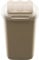 Home Centre Flip Top Plastic Waste Bin 50 Litre Cappuccino Kitchen Office School Work Recycling Disposable Trash Dispenser Household Recyclable Rubbish Bin Easy Cleaning