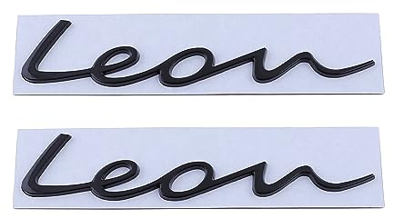 Leon Emblem Auto Aufkleber Styling Aufkleber Auto Badge Dekoration Zubehör (Schwarz)