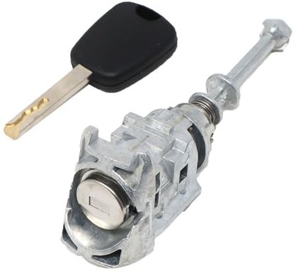 Vinciann Cilindro de cerradura de puerta delantera izquierda con llave compatible con código 9170.Y0 compatible con C4 I 04-11 compatible con 407 04-11