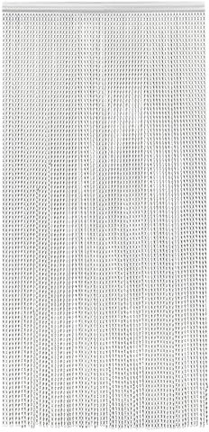 GramStudio Aluminium Fliegenvorhang, 90 x 210cm Aluminium Fliege Vorhang Kette Vorhang, Perlenvorhang für Tür Dekoration (Grau)