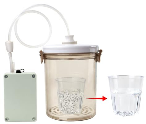 Harzblasenentferner, Mini-Harzvakuumkammer und Pumpen-Set zum schnellen Entfernen von 99 % der Blasen innerhalb von 7 Minuten, Vakuum-Drucktopf für Eepoxidharzguss, Harz-Kunsthandwerk und