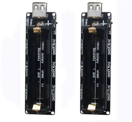 18650 Battery Shield, 5V - 8V Micro USB Battery Shield Expansion Board, Power Bank Battery Charging Module for Raspberry Pi 3, Pack of 2