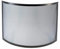 Rejilla Curvada de protección para Chimenea, Mampara Cortafuegos, Salvachispas en Hierro Forjado Color Negro- Altura 67 x Longitud 90 cm