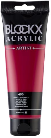 Blockx 61450BXC Acrylique Fine Semi-transparente - Rouge de Naphtol - 250ml