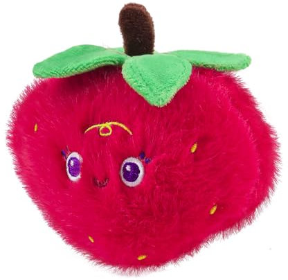 ANBOOR 5,2-Zoll-Erdbeere-Plüsch-Schlüsselanhänger, kleiner Frucht-Schlüsselanhänger, simulierte Erdbeere-Pendants für Damen, für Rucksack, Schlüssel, Handtasche, süße Tasche