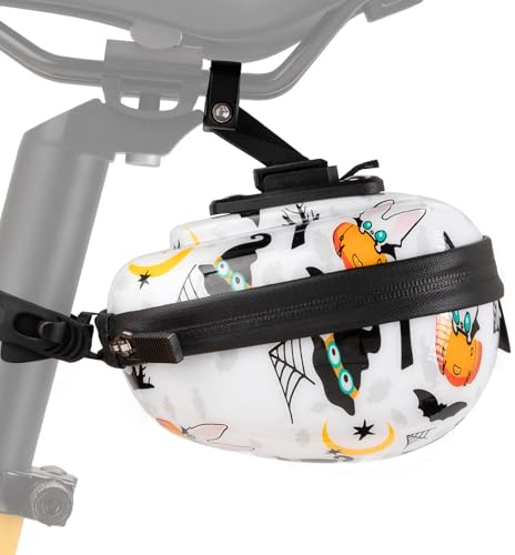 ROCKBROS Fahrrad Satteltaschen Hard Shell Fahrradsitz Tasche für MTB Rennrad E-Bike 0,4 L mit Halterung