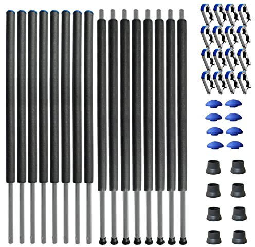 Baunsal® Trampolin Netzstangen 8 x Ø 28 x 1,2 mm x 266,5 cm (JS+EXD) Trampolin Stangen Ersatz Trampolin Ersatzteile Stangen Trampolin Ersatzteil Netzpfosten Netzstangen Trampolin Netzstange