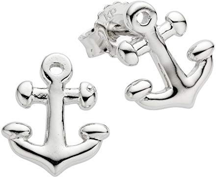 Zeeme Basic Damen Ohrstecker 925/- Sterling Silber 1,1cm Glänzend weiß 358220542
