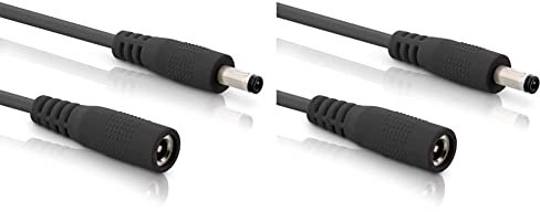 InLine - DC Verlängerungskabel, schwarz, 1m DC Verlängerungskabel, Universal Netzteil Verlängerungskabel, LED Streifen, Überwachungskameras, DC Stecker/Buchse 4,0 x 1,7mm, schwarz, 2m