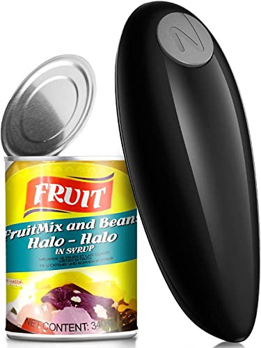 TooHoming Electric Can Opener, No Sharp Edges Automatic Can Open with One Touch Switch, Electric Tin Openers for Arthritic Hands Suitable for Most Cans,Black
