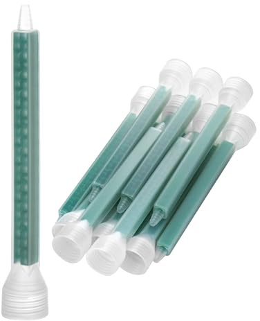 QWORK Epoxy Mixing Nozzle, Static Mixing Nozzle Tip for Adhesive Cartridges, Pack of 20