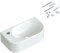 Waschbecken Handwaschbecken für Bad Gäste wc 40x21,5x10,5 cm oval eckig mit Hahnloch ohne Unterschrank und Überlauf Eckwaschbecken ultradünner Rand Wandmontage Verschiedene Montagemöglichkeiten