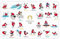 Jeux Olympiques Paris 2024 Set de Table JO 43 x 28 cm, Blanc