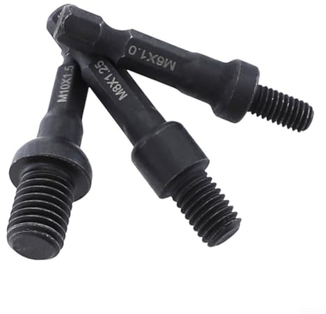 M6 M8 M10 Stecknuss Adapter Set für Einsatzmuttern oder Stockschraube, CrMo Material, 1/4 Zoll Sechskantschaft (A)