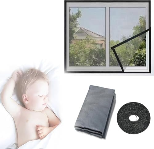 55 x 60 cm, zanzariere per finestre da tetto per tenere lontani gli insetti, zanzariera facile accesso per aprire e chiudere la finestra