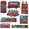 LILAJ Set of 6 London 3D Fridge Magnet Bus & Telephone Box British London England Souvenirs Landmark Union Jack Flag Gift