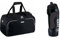 JAKO Sporttasche Herren Classico Junior Schwarz 45 x 30 x 30 cm & Unisex – Erwachsene Premium Trinkflasche, (0) 0,75 Liter, Schwarz