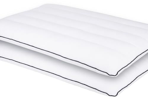 MINUPWELL Lot de 2 oreillers ultra fins, oreillers plats pour dormir, mince avec soutien de hauteur 7D de 6,3 cm, oreillers de lit fins pour les dormeurs sur le ventre, oreiller discret taille