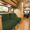 SYLC Bezüge Für Wohnwagenpolster Jacquard, rutschfeste Wohnmobil Sitzbezüge Mit 2 Cord, Sofa Sitzkissenbezug Für Schonbezug Wohnwagen Polster (Olivegreen,W 130-160 cm, D 60-90 cm)