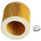 Filtro HEPA para aspiradoras húmedas y secas Kärcher, filtro lavable prémium para modelos WD2/WD3/MV2/MV3/A2004-A2656, atrapa el 99,97% del polvo y los alérgenos (naranja, 12,1 x 11,5 cm)