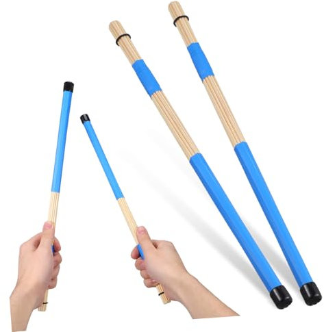 Sosoport Baguettes de Batterie en Bois 19 Brins Accessoires pour Percussions Confortables et Solide pour Étudiants et Musiciens Couleur Aléatoire