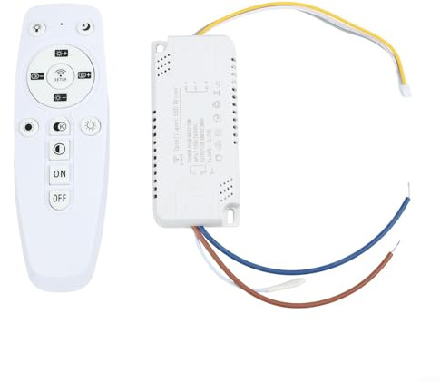 2.4G Intelligenter LED-Treiber mit Fernbedienung, Netzteil für 2 LED-Streifen 24-80W, Dimmbar Transformator für AC170-245V, Einfache Installation, Weiß