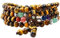 mookaitedecor Tibétain Mala Bracelet 108 Perles Pierres Élastique Collier Bouddhistes 7 Chakra,Oeil de Tigre