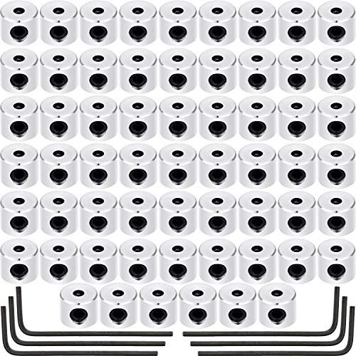 Leinuosen 60 Pièces Porte-Épingles Fermoir de Verrouillage Remplacement des Broches Arrière avec Une Clé (Couleur Argent, 6 x 5 mm)
