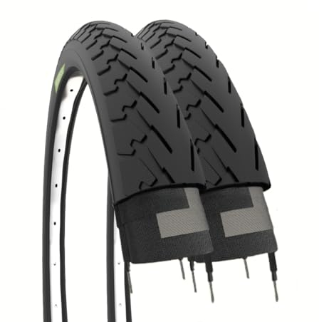 Ecovelo Reifen 700x35 28x1 5/8x1 3/8 (37-622) 700x35c schwarz für Citybike Straße Trekking 2 700 x 35 C 28 x 1 5/8 x 1, Einheitsgröße