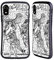 Head Case Designs Offizielle Mad Dog Art Gallery Hund Ville Schwarz und Weiss Doodle Hybride Handyhülle Hülle Huelle kompatibel mit Apple iPhone XR