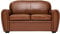 Miliboo Vintage-Ledersofa braun 2-Sitzer Club
