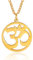 TEAMER OM Halskette Edelstahl Yoga Meditation spirituelle Harmonie Anhänger Aum Om Ohm Sanskrit Symbol Halskette Schmuck für Frauen Mädchen (OM-Gold)