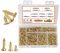 huruirui M2 M2.5 Small Screws Set,1200pcs Wood Screws Self Tapping Screws Long 6mm 8mm 10mm Flat Head Cross Head Self Tapping Screws Set Parts for Appliance Repair Gold