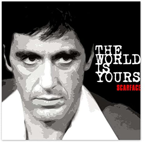 Foto Bild Poster Wandkunst Dekor 30x30cm The World is Yours Nr. H149Y_PL1AI