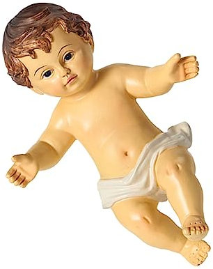 Garneck 1stk Religiöse Heilige Kinderverzierung Krippe Jesuskind Jesus Figur Wohnkultur Minifigur Religiöses Heiliges Kinderornament Puppe Modell Harz Haushalt Baby Weiß