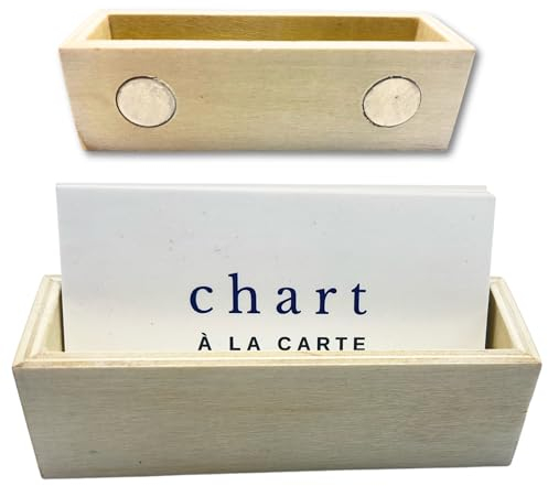 Chart A La Carte Magnetischer Visitenkartenhalter: 3er-Set, gefertigt aus massivem Birkensperrholz, einfaches, modernes Design, Büroorganisation, Geschäfte und Ausstellungen