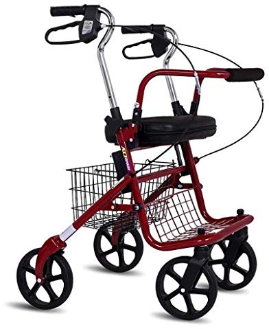 Roller Walker für ältere Menschen - Aluminium, höhenverstellbare Mobilitäts-Gehhilfe Senioren-Gehhilfe Interessant