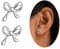 Silber Schleifen Ohrringe 925 Sterling Silber Ohrringe für Frauen Mädchen kleine Schleife Ohrstecker