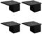 YJRZYQKXKL Furniture Legs Adjustable, 4pcs Square Furniture Feet Black Aluminum Alloy | Anodized Surface Table Legs Height: 3-40cm Sofa Legs Cabinet Legs Kitchen Foot-3cm/1.2
