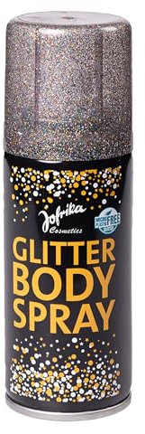 Jofrika Cosmetics - Bio Glitter Bodyspray, Biologisch abbaubar, ohne Mikropartikel, Körperspray Glitzereffekt (706767 - Regenbogen)