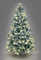 SHATCHI Künstlicher Lappland-Tannen-Weihnachtsbaum mit Schneeflocken, schneebedeckten Zweigen mit Scharnieren, Metallständer für weihnachtliche Heimdekorationen, warmes Lapplandgrün,120 cm