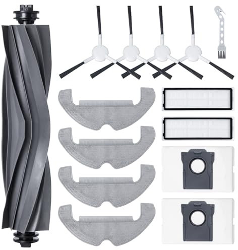 Fixbetter Kit d'accessoires pour Dreame D10 Plus Gen 2 aspirateur Robot - 1 Brosse à Rouleau Principal, 2 filtres Hepa, 4 tampons de Nettoyage, 4 brosses latérales, 2 Sacs à poussière, 1 Brosse