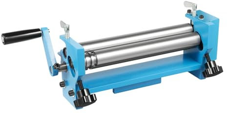 3-Walzen Rundbiegemaschine Manuell Biegemaschine Rundbiegegerät Biegemaschine Rundbiegegerät zur Blechbearbeitung mit Kurbel Für Bleche bis 300 mm Ausgestattet