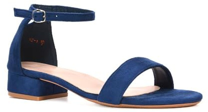 Women's Low Heel Flat Sandals Ladies Ankle Strap Block Chunky Heel Comfy Open Toe Shoes Size 3-8
