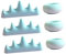 SHERCHPRY 6-Piece Nail Brush Washing Cups Set Stand Nail Art Supplies for Clean and Organized Manicure Suitable for Technicians and Home Use